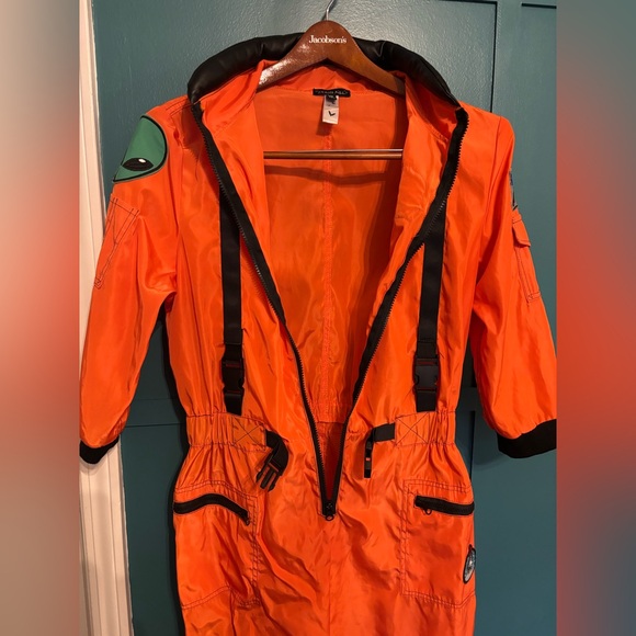 Dolls Kill Orange NASA Jumpsuit Costume Women’s Size XL - Picture 5 of 5